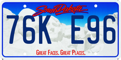 SD license plate 76KE96