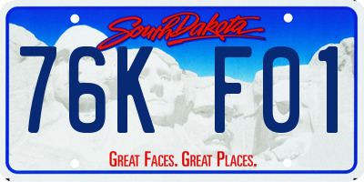 SD license plate 76KF01