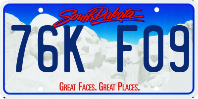 SD license plate 76KF09