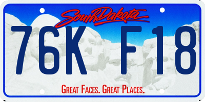 SD license plate 76KF18