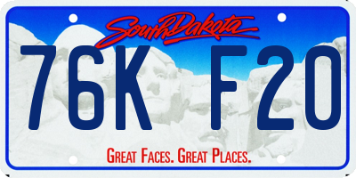 SD license plate 76KF20