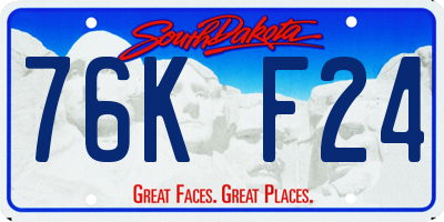 SD license plate 76KF24