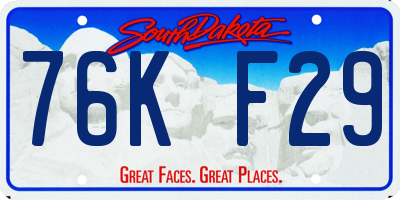 SD license plate 76KF29