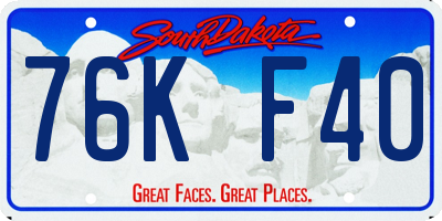 SD license plate 76KF40