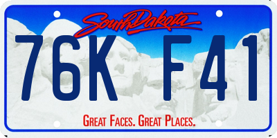 SD license plate 76KF41
