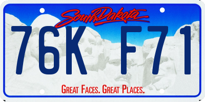 SD license plate 76KF71