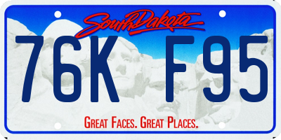 SD license plate 76KF95