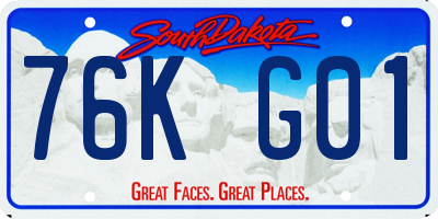 SD license plate 76KG01