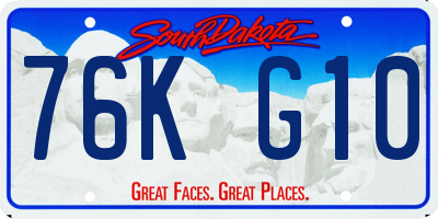 SD license plate 76KG10
