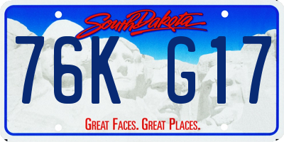 SD license plate 76KG17