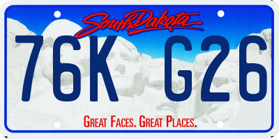 SD license plate 76KG26