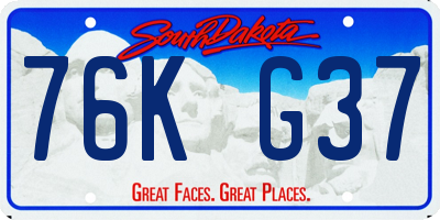 SD license plate 76KG37