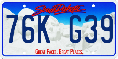 SD license plate 76KG39