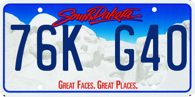 SD license plate 76KG40