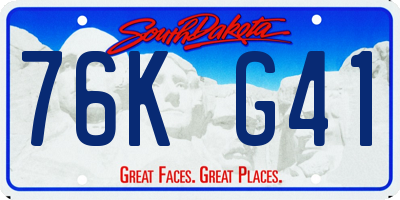SD license plate 76KG41