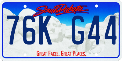 SD license plate 76KG44