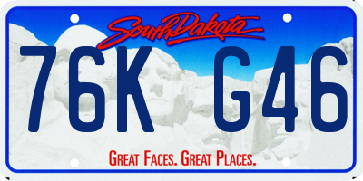 SD license plate 76KG46