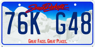 SD license plate 76KG48