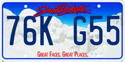 SD license plate 76KG55