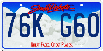 SD license plate 76KG60