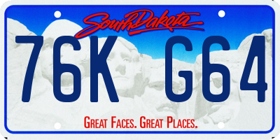 SD license plate 76KG64