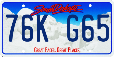 SD license plate 76KG65