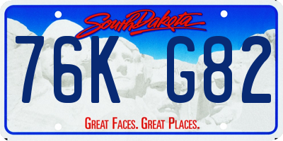 SD license plate 76KG82