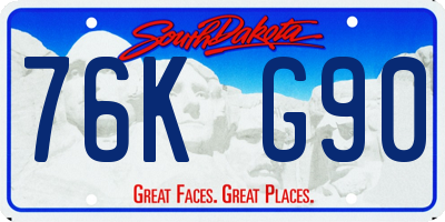 SD license plate 76KG90