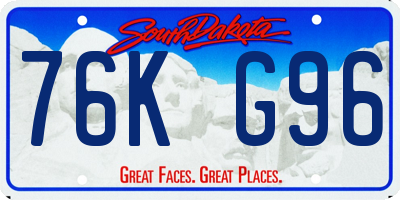 SD license plate 76KG96