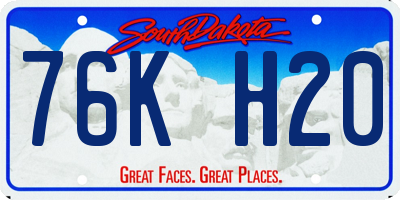 SD license plate 76KH20