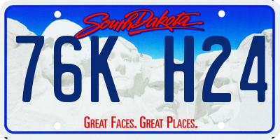 SD license plate 76KH24