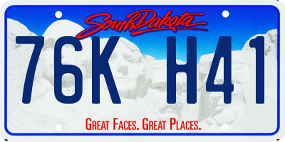 SD license plate 76KH41