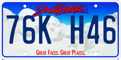 SD license plate 76KH46