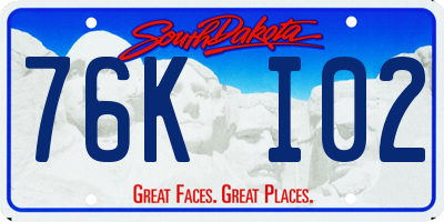 SD license plate 76KI02