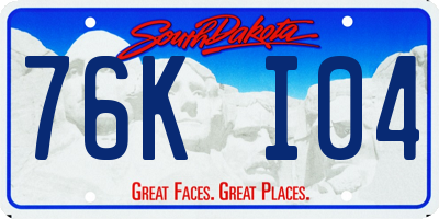 SD license plate 76KI04