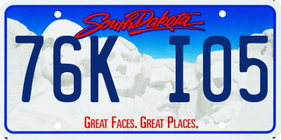 SD license plate 76KI05