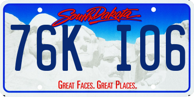 SD license plate 76KI06