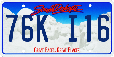 SD license plate 76KI16