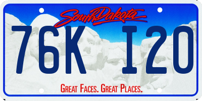 SD license plate 76KI20