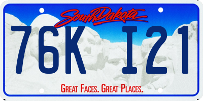 SD license plate 76KI21