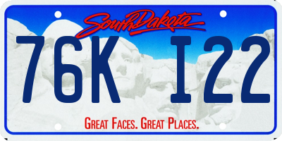 SD license plate 76KI22