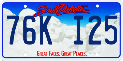 SD license plate 76KI25