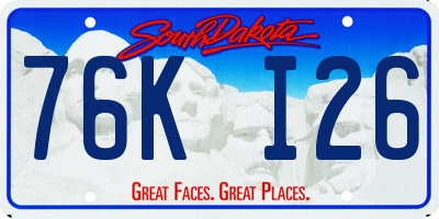 SD license plate 76KI26