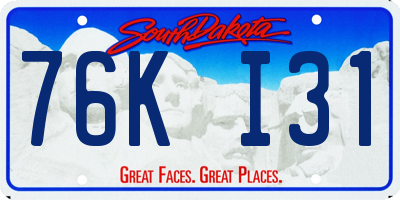 SD license plate 76KI31