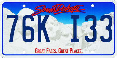 SD license plate 76KI33