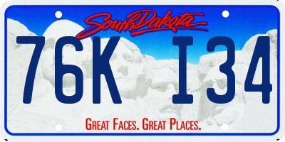 SD license plate 76KI34