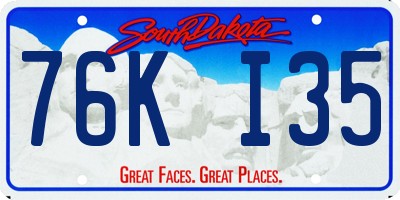 SD license plate 76KI35