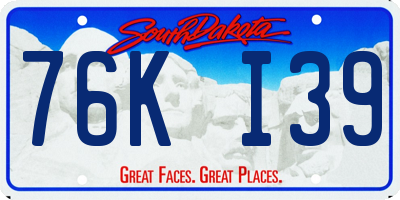 SD license plate 76KI39