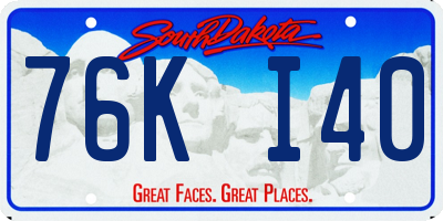SD license plate 76KI40