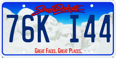 SD license plate 76KI44